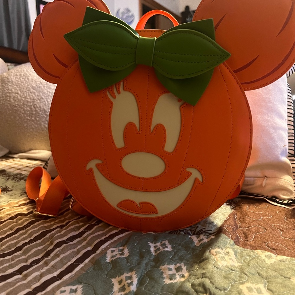 Playful Pumpkin Backpack and matching Mickey Ears - Picture 3 of 5